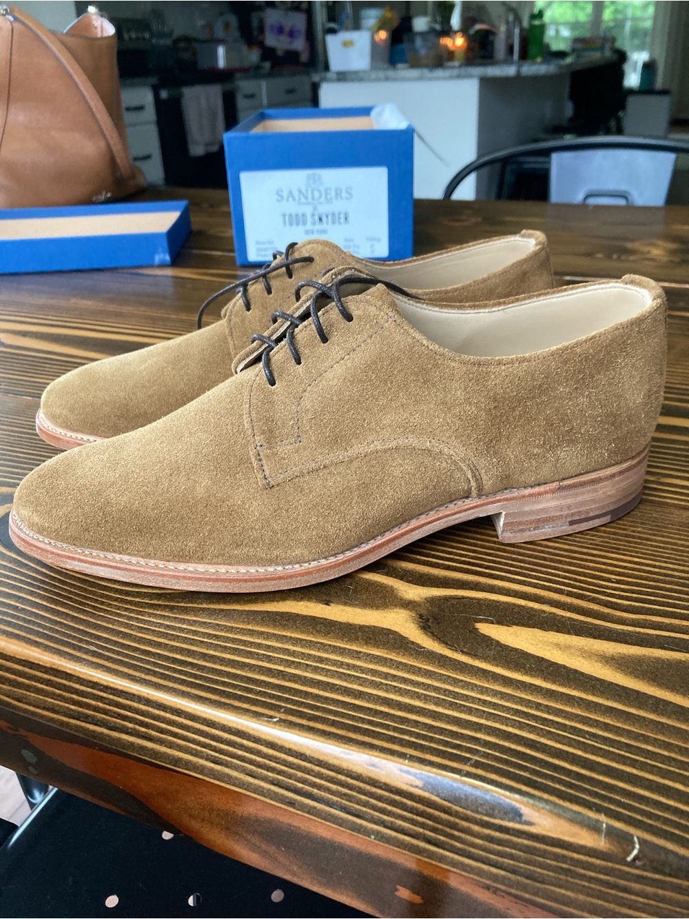 Todd Snyder x Sanders suede shoe